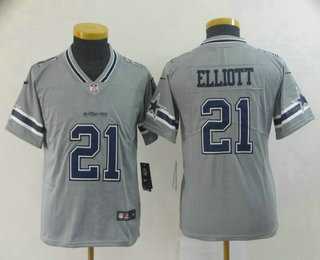 Youth Dallas Cowboys #21 Ezekiel Elliott Grey 2019 Inverted Legend Stitched NFL Nike Limited Jersey,We sell and wholesale Youth Dallas Cowboys #21 Ezekiel Elliott Grey 2019 Inverted Legend Stitched NFL Nike Limited Jersey on line form chian!